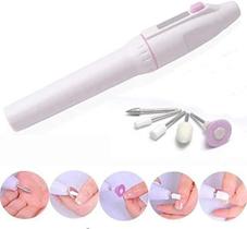 Lixador Polidor De Unhas Elétrico Profissional Remove Cutículas Calos e Modela com Acessórios