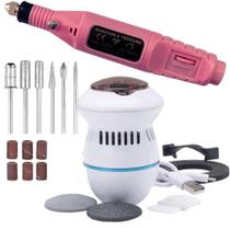 Lixador Unha Elétrico + Lixador Pe Calos Kit 2 Ferramentas Lixador Unha Elétrico + Lixador Pe Calos Kit 2 Ferramentas