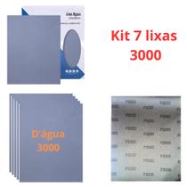 Lixas 3000 D'água Kit 7 Folhas Polimento Farol Pintura Metal Acabamento Automotivas Plásticos Lixas 3000 D'água Kit 7 Folhas Polimento Farol Pintura Metal Acabamento Automotivas Plásticos