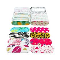 Lixas De Unha Mini Coloridas 50 Peças Bloco De Lixa Dupla Face Espuma Gel Polimento Ferramenta De