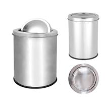 Lixeira 05 Litros Redonda Inox Basculante Para Sua Cozinha