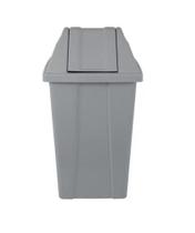 Lixeira 100L Quadrada Cinza com tampa basculante Q100C JSN