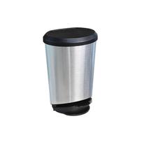 Lixeira 10lt Com Pedal E Tampa Articulável Label Inox Lixeira 10lt Com Pedal E Tampa Articulável Label Inox