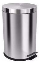 Lixeira 12 Litros Com Pedal Aço Inox Cesto Interno Removível