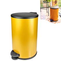 Lixeira 12 Litros Com Pedal Cesto De Lixo Versátil Cozinha Dourado Fosco - 20012 CP Lixeira 12 Litros Com Pedal Cesto De Lixo Versátil Cozinha Dourado Fosco - 20012 CP