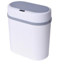 Lixeira 12 Litros com Sensor de Abertura Automático Inteligente Design Moderno Compacto Fácil de Limpar Sem Toque para Cozinha Casa Banheiro