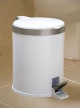Lixeira 12 Litros Pedal Polipropileno Branco Escritório Antiodor Resistente