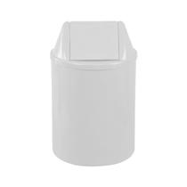 Lixeira 12L branca redonda com tampa basculante JSN