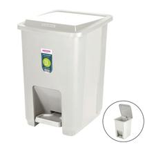 Lixeira 15 Litros Com Pedal Cesto De Lixo Para Banheiro Cozinha Escritório Bege - SR2215 Sanremo Lixeira 15 Litros Com Pedal Cesto De Lixo Para Banheiro Cozinha Escritório Bege - SR2215 Sanremo