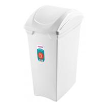 Lixeira 15L Tampa Cesto De Lixo Basculante Plástica Cozinha Aramados Embutivel Deslizante - SR62/1 Sanremo Lixeira 15L Tampa Cesto De Lixo Basculante Plástica Cozinha Aramados Embutivel Deslizante - SR62/1 Sanremo