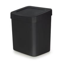Lixeira 2.5 litros Quadrada Preto Neo Forma