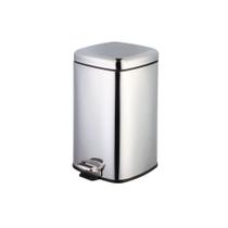 Lixeira 20 L Quadrada Inox Com Pedal