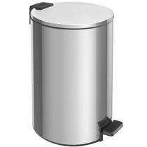 Lixeira 20 Litros com Pedal Tramontina Loop Aço Inox Polido Balde Interno Banheiro Escritório Lixeira 20 Litros com Pedal Tramontina Loop Aço Inox Polido Balde Interno Banheiro Escritório