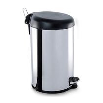 Lixeira 20,0L Inox C/Tampa Preta Brinox