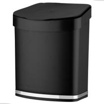 Lixeira 2,5 Litros Bancada Pia Cozinha Tampa Preto Future