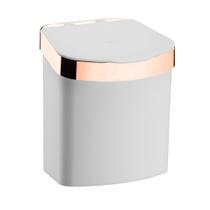 Lixeira 2,5 litros branco e cobre da future Lixeira 2,5 litros branco e cobre da future