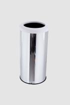 Lixeira 25 Litros Cesto De Lixo Inox Aro Esmaltado Cozinha