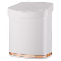 Lixeira 2,5 Litros Pequena Para Pia Cozinha Banheiro Quarto Cesto De Lixo Com Tampa Detalhe Rosé Gold Eleganza