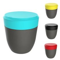 Lixeira 2,5 Litros Redonda Cesto Lixo Bancada Cozinha Escritório Banheiro Chumbo - Crippa