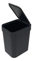 Lixeira 2,5L Cesto De Lixo Plástico Compacto Preto Soprano Lixeira 2,5L Cesto De Lixo Plástico Compacto Preto Soprano