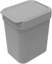 Lixeira 2,5l Cesto De Lixo Plástico Cozinha Pia Escritório Cinza Soprano Lixeira 2,5l Cesto De Lixo Plástico Cozinha Pia Escritório Cinza Soprano