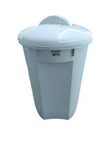 Lixeira 27 Litros Cesto De Lixo Plástico Com Tampa Branca