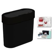 Lixeira 2,8 Litros Click Flat Cesto De Lixo Cozinha Pia Bancada - 17003 Coza Lixeira 2,8 Litros Click Flat Cesto De Lixo Cozinha Pia Bancada - 17003 Coza