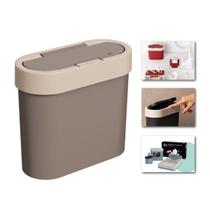 Lixeira 2,8 Litros De Click Cesto De Lixo Cozinha Pia Bancada Bicolor 17003/0334 WGR Coza Lixeira 2,8 Litros De Click Cesto De Lixo Cozinha Pia Bancada Bicolor 17003/0334 WGR Coza