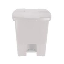 Lixeira 30L branca quadrada com pedal P30 JSN