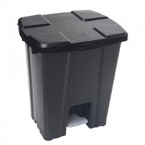 Lixeira 30l cesto quadrado com pedal preto jsn Lixeira 30l cesto quadrado com pedal preto jsn