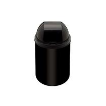 Lixeira 3,0L Pia Plástica Preta C/Tampa Viel