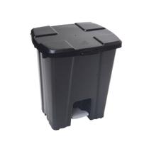Lixeira 30L quadrada preta com tampa e pedal para cozinhas, restaurantes, escritórios, banheiros P30P JSN Lixeira 30L quadrada preta com tampa e pedal para cozinhas, restaurantes, escritórios, banheiros P30P JSN