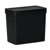 Lixeira 3,5 L Com Tampa Cozinha Pia Bancada Preto