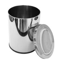 Lixeira 3L Aço Inox com Tampa Basculante Perfeita para Pequenos Espaços e Fácil de Limpar