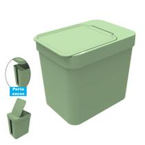 Lixeira 4 Litros Cesto De Lixo Com Porta Saco Plástico Cozinha Banheiro - Soprano Lixeira 4 Litros Cesto De Lixo Com Porta Saco Plástico Cozinha Banheiro - Soprano