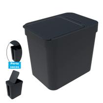 Lixeira 4 Litros Cesto De Lixo Com Porta Saco Plástico Cozinha Banheiro - Soprano Lixeira 4 Litros Cesto De Lixo Com Porta Saco Plástico Cozinha Banheiro - Soprano