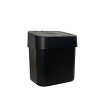 Lixeira 4 Litros Tampa Click Abre Automática Cesto Sacos De Lixo Banheiro Lavabo Cozinha Escritório