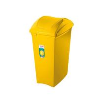Lixeira 40,0L Coleta Seletiva Basculante Amarelo Sanremo