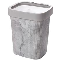 Lixeira 4,6 litros grafite Plasutil ref.13796