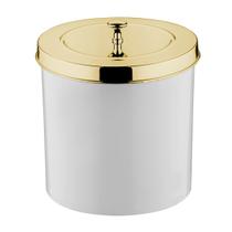 Lixeira 5 Litros Branca Com Tampa Metalizada De Pegar Cesto De Lixo Multiuso Banheiro Lavabo Cozinha Quarto Organizador Decoração Chão Lixeira 5 Litros Branca Com Tampa Metalizada De Pegar Cesto De Lixo Multiuso Banheiro Lavabo Cozinha Quarto Organizador Decoração Chão