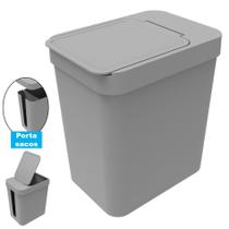 Lixeira 5 Litros Cesto De Lixo Com Porta Saco Plástico Cozinha Banheiro - Soprano Lixeira 5 Litros Cesto De Lixo Com Porta Saco Plástico Cozinha Banheiro - Soprano
