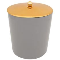 Lixeira 5 Litros Com Tampa Dourada Metalizada Plástica Para Banheiro Cozinha - AMZ Lixeira 5 Litros Com Tampa Dourada Metalizada Plástica Para Banheiro Cozinha - AMZ