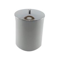 Lixeira 5 Litros Plástico Tampa Metalizada Cromado Cozinha Banheiro - RDP Lixeira 5 Litros Plástico Tampa Metalizada Cromado Cozinha Banheiro - RDP