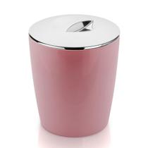 Lixeira 5 Litros Tampa Cromada Cesto De Lixo Para Banheiro Quarto Cozinha Lavabo Cromo Vitra