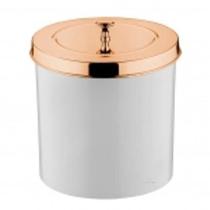 Lixeira 5 Litros Tampa Rose Gold Para Cozinha 550 - Branco