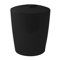 Lixeira 5 Litros Vitra Preta Cesto De Lixo Multiuso Para Banheiro Lavabo Cozinha Organizador Com Tampa