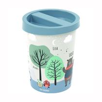 Lixeira 5,3L Infantil Bichinhos Azul 13399 Plasútil