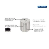Lixeira 5L Aço Inox Acabamento Scotch Brite - 94540/036 - Tramontina