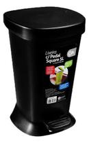 Lixeira 5L Com Pedal Square Preto Coza Lixeira 5L Com Pedal Square Preto Coza