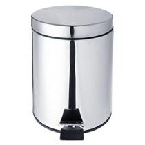 Lixeira 5l em aço inoxidavel com pedal e balde removivel - Faça & Resolva
